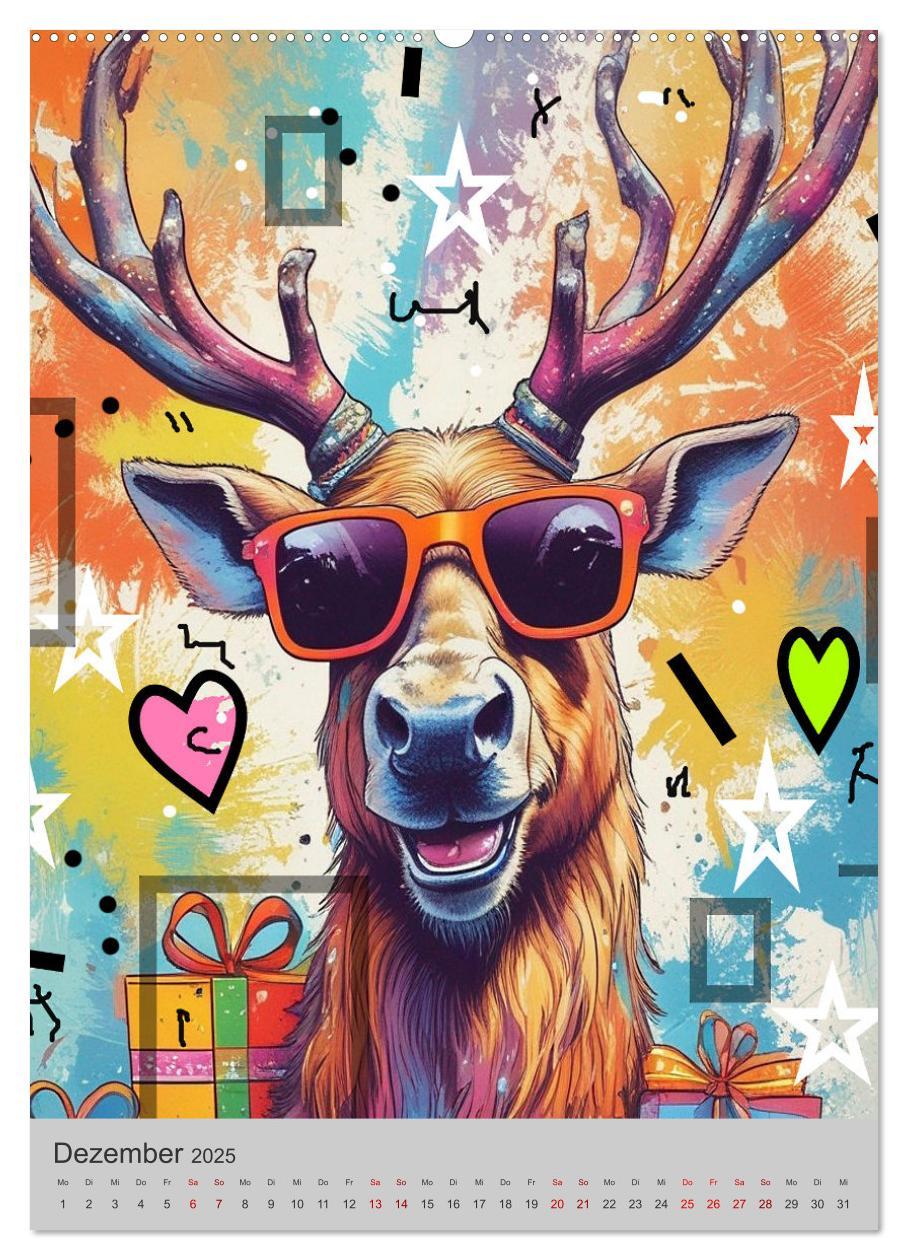 Bild: 9783457176535 | Coole Tiere der Pop Art (hochwertiger Premium Wandkalender 2025 DIN...