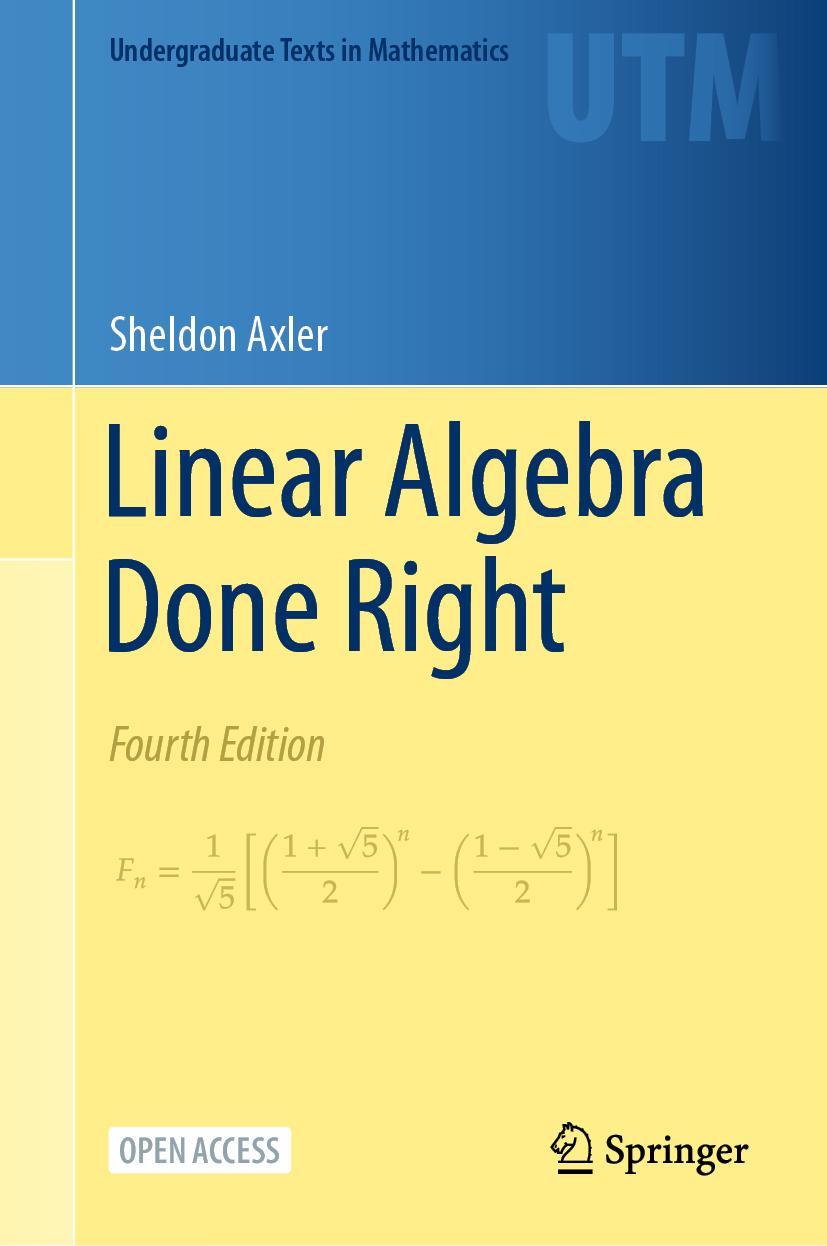 Cover: 9783031410253 | Linear Algebra Done Right | Sheldon Axler | Buch | xvii | Englisch