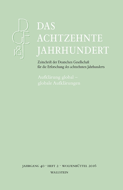 Cover: 9783835318915 | Aufklärung global - globale Aufklärungen. Jg.40/2 | D'Aprile | Buch