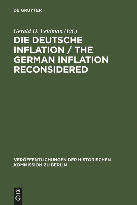 Cover: 9783110087215 | Die Deutsche Inflation / The German Inflation Reconsidered | Feldman