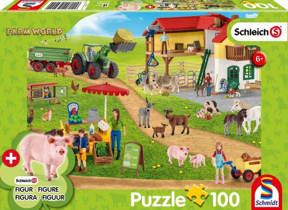 Cover: 4001504564049 | Farm World, Bauernhof und Hofladen. Puzzle 100 Teile, mit Add-on...
