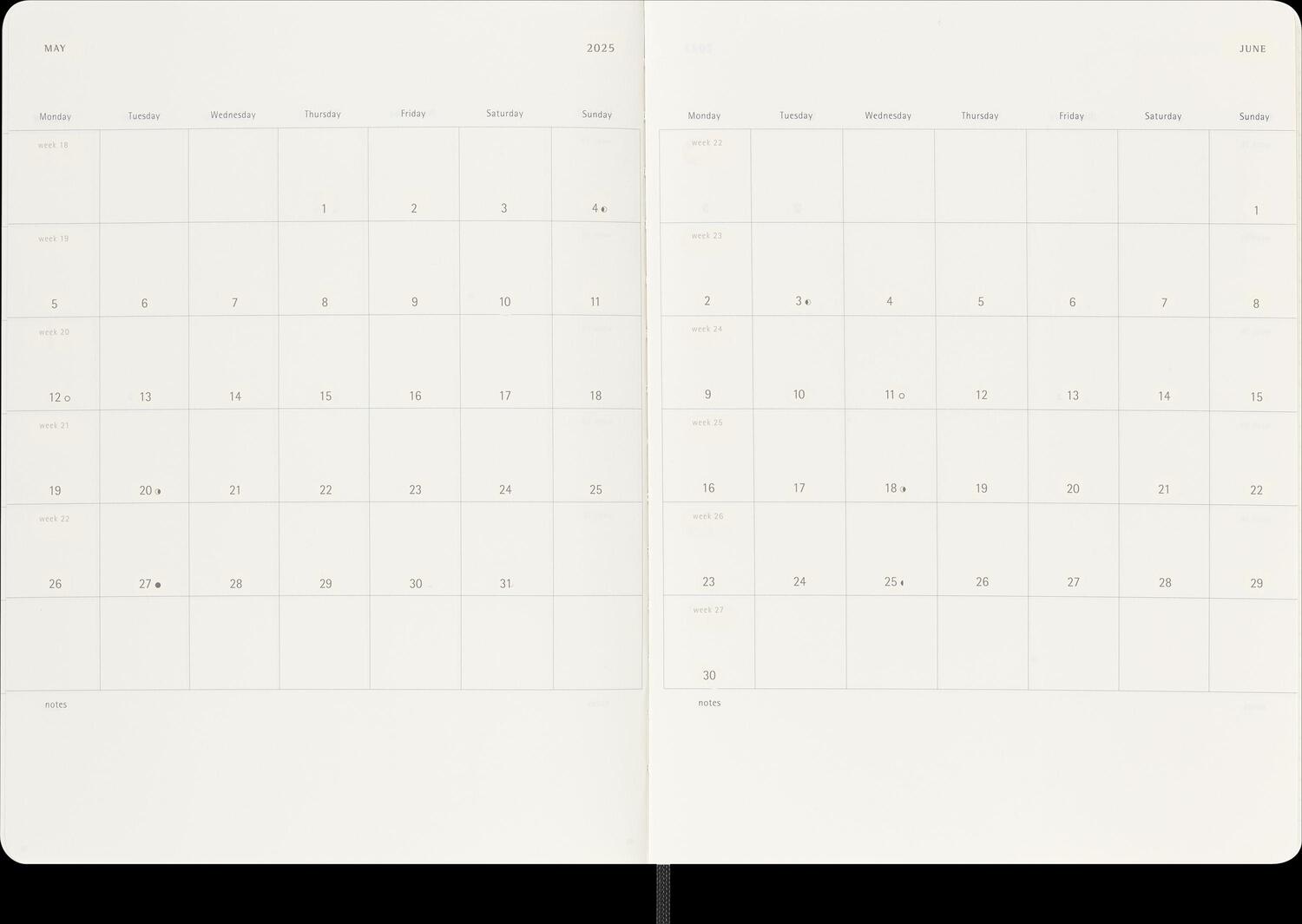 Bild: 8056999270681 | Moleskine 18 Monate Wochenkalender 2024/2025, XL, 1 Wo = 2 Seiten,...