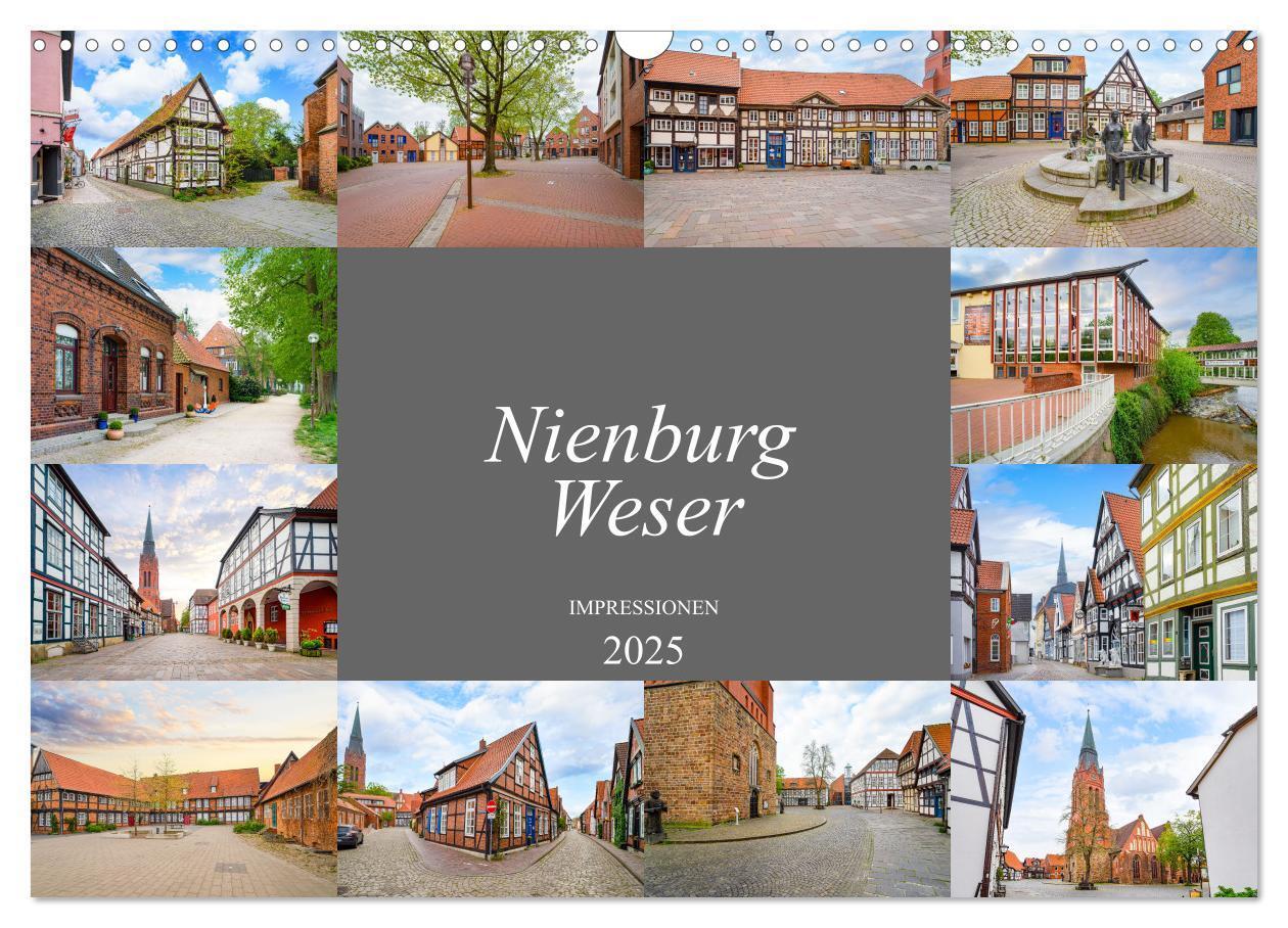 Cover: 9783435049103 | Nienburg Weser Impressionen (Wandkalender 2025 DIN A3 quer),...