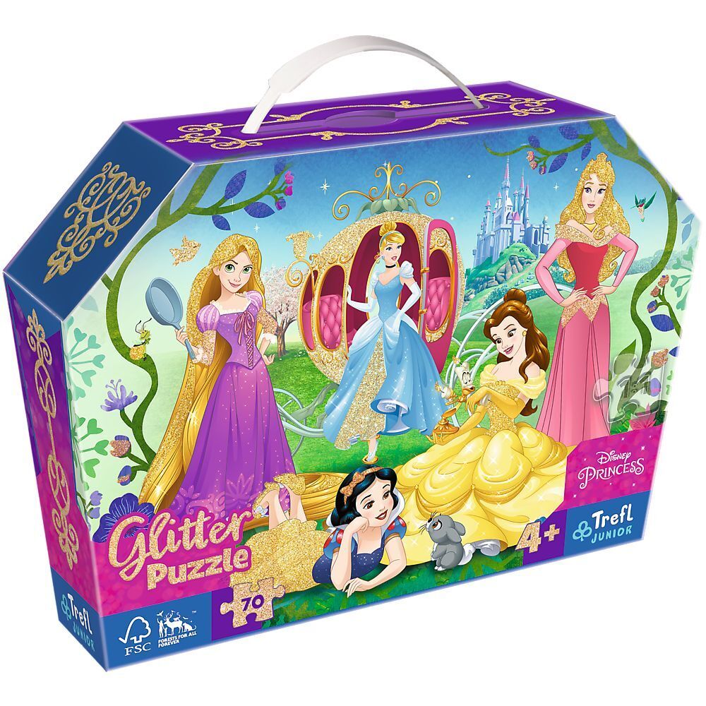 Bild: 5900511530179 | Junior Glitzer Puzzle 70 Teile Disney Princess | Spiel | Kartonage