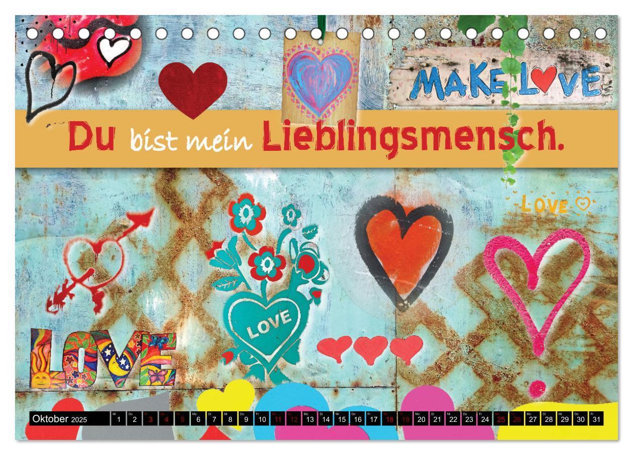 Bild: 9783457197059 | Herzig Liebesbotschaften (Tischkalender 2025 DIN A5 quer), CALVENDO...