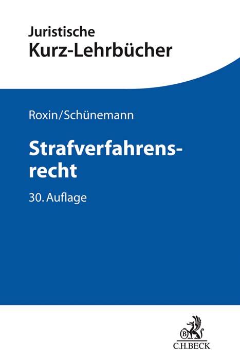 Cover: 9783406735875 | Strafverfahrensrecht | Ein Studienbuch | Claus Roxin (u. a.) | Buch