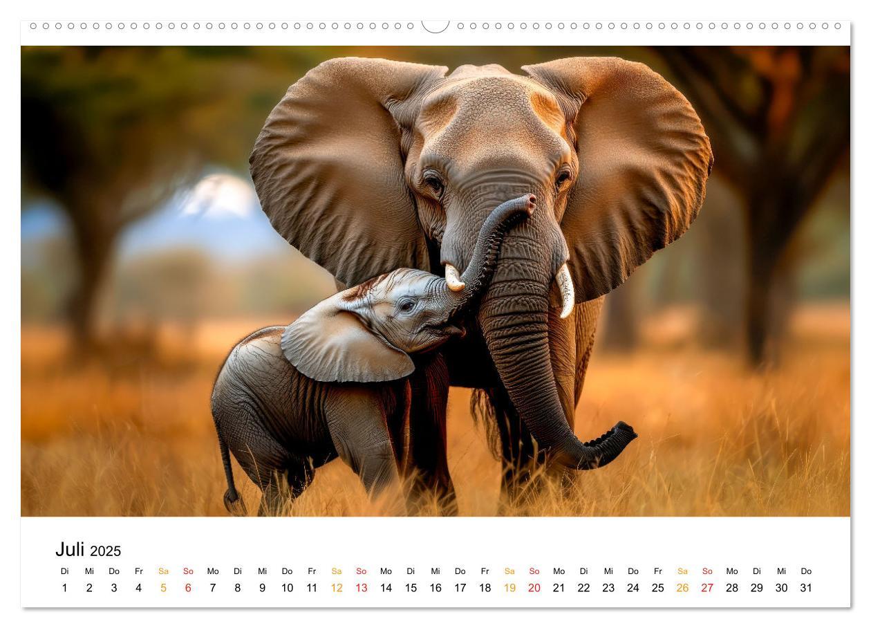 Bild: 9783457240496 | Elefanten - Riesen der Wildnis (Wandkalender 2025 DIN A2 quer),...