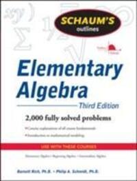 Cover: 9780071611633 | Schaum's Outline of Elementary Algebra, 3ed | Barnett Rich (u. a.)