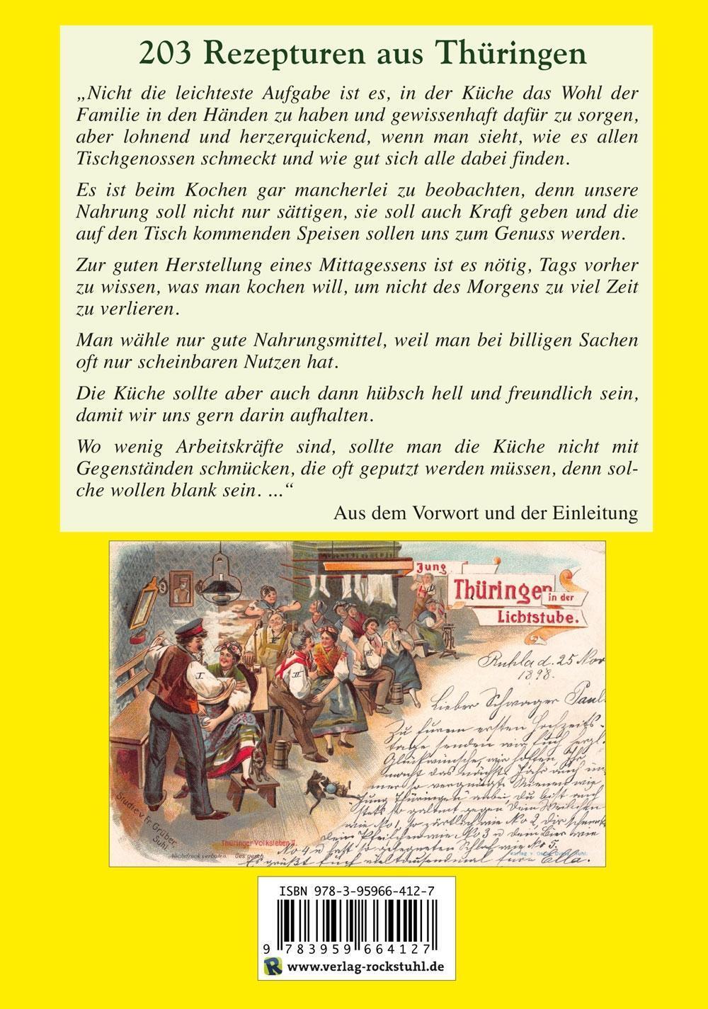 Bild: 9783959664127 | Großmutters Alt-Thüringer Küche 1889 | Harald Rockstuhl | Taschenbuch