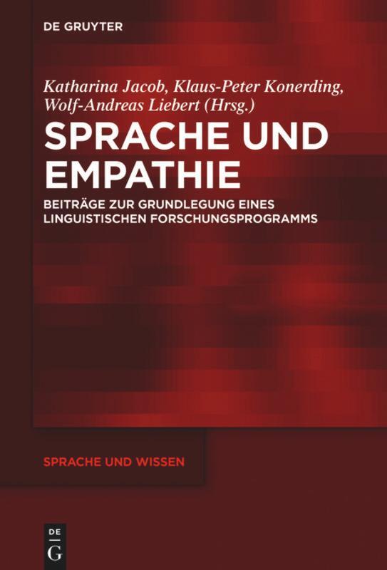 Cover: 9783110679601 | Sprache und Empathie | Katharina Jacob (u. a.) | Buch | De Gruyter