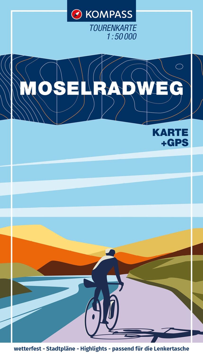 Cover: 9783991542216 | KOMPASS Fahrrad-Tourenkarte Moselradweg von Schengen nach Koblenz...