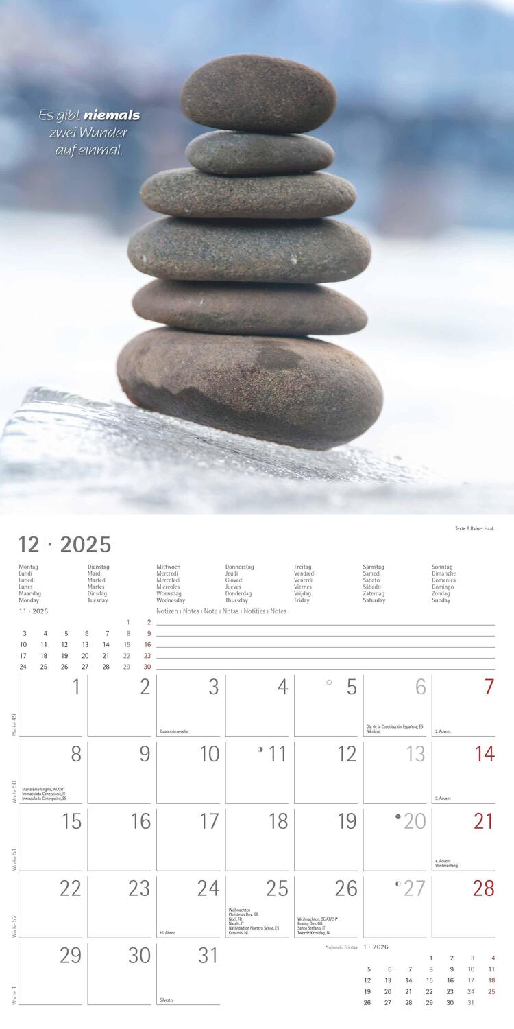 Bild: 4251732340858 | Zen 2025 - Broschürenkalender 30x30 cm (30x60 geöffnet) - Kalender...