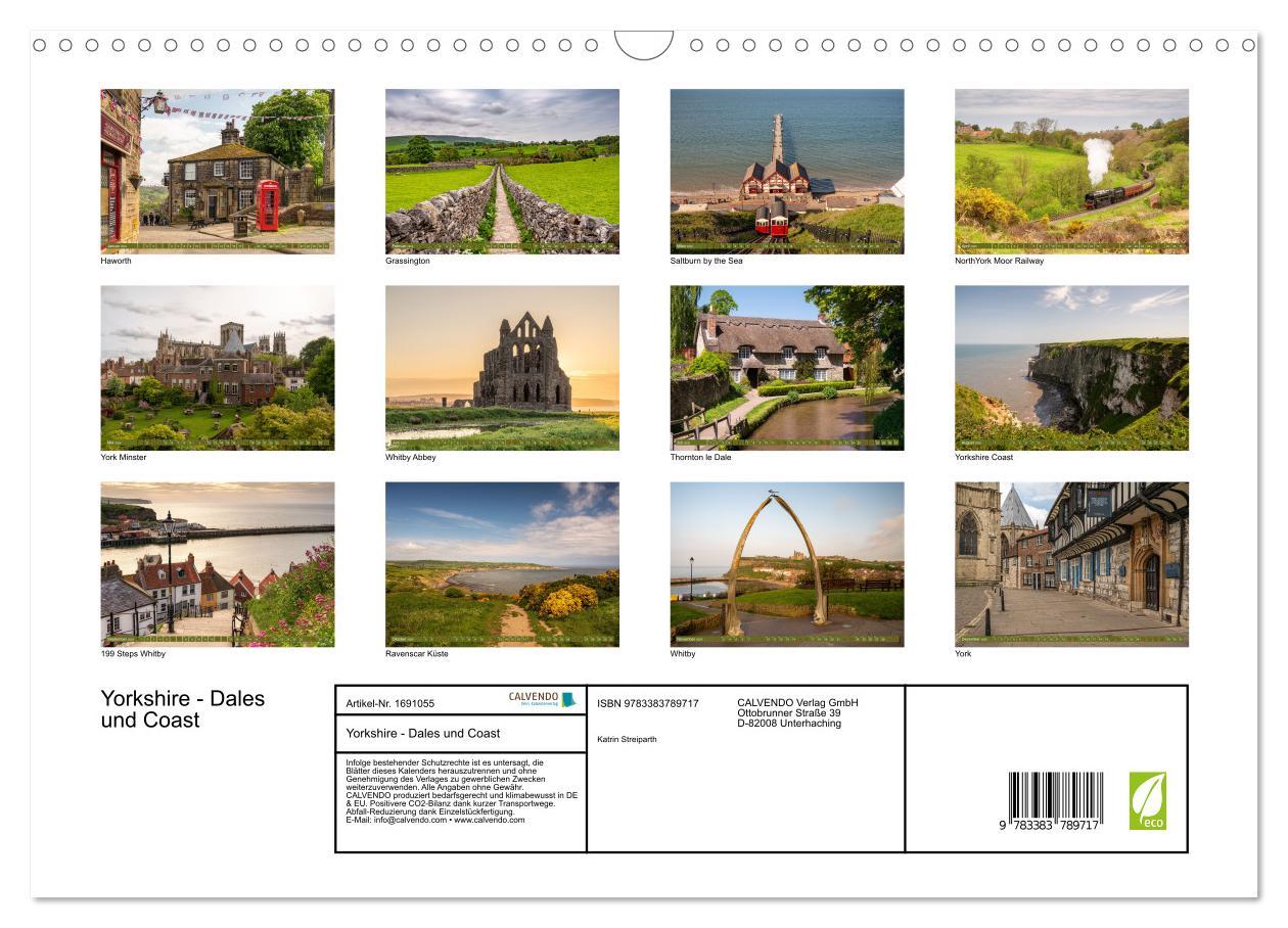 Bild: 9783383789717 | Yorkshire - Dales und Coast (Wandkalender 2025 DIN A3 quer),...