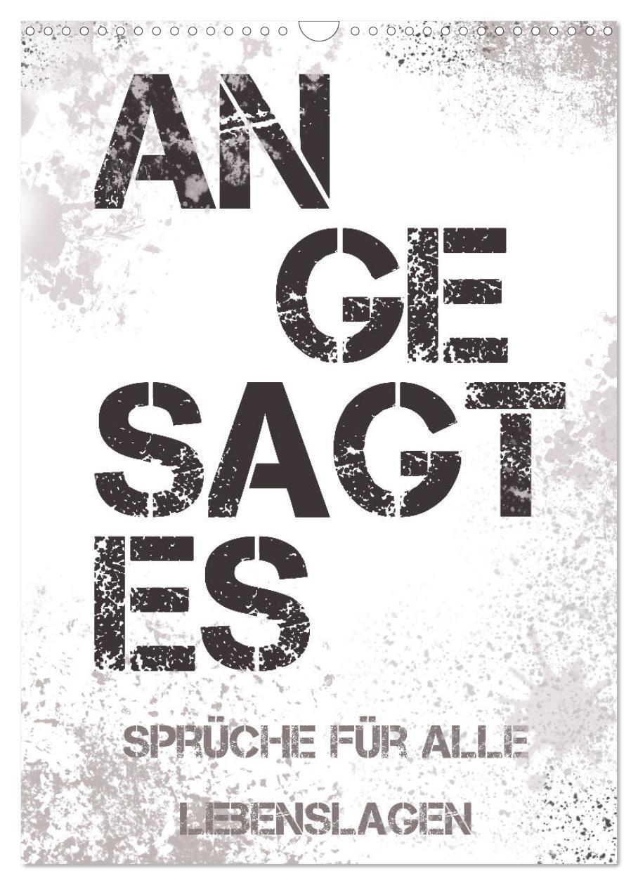 Cover: 9783675554207 | Angesagtes-Sprüche für alle Lebenslagen (Wandkalender 2024 DIN A3...
