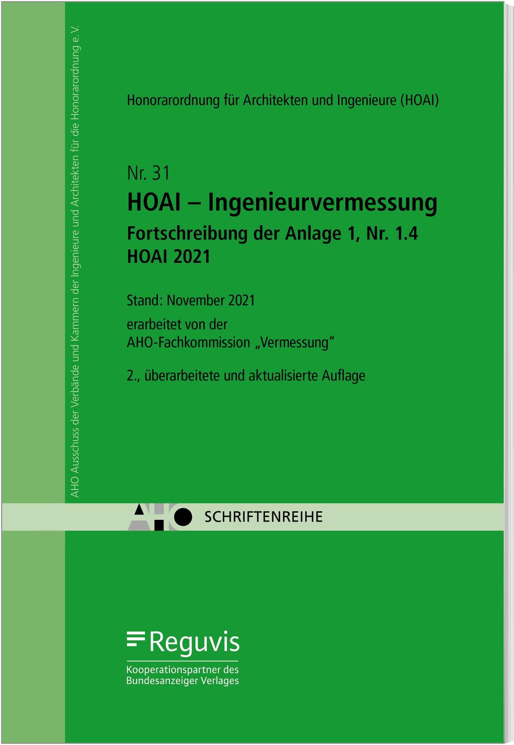 Cover: 9783846213568 | HOAI - Ingenieurvermessung - Fortschreibung der Anlage 1, Nr. 1.4...
