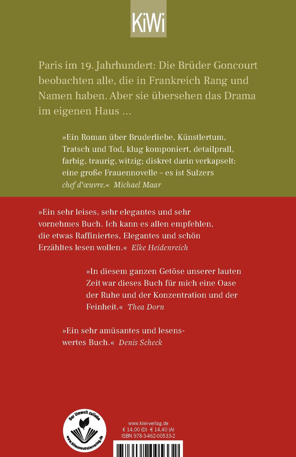 Rückseite: 9783462005332 | Doppelleben | Roman | Alain Claude Sulzer | Taschenbuch | 304 S.