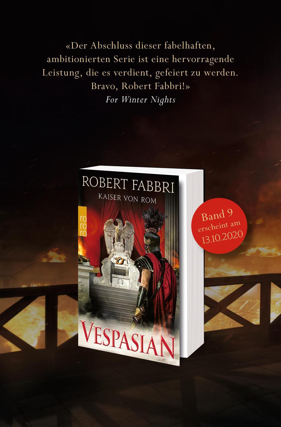 Bild: 9783499002885 | Vespasian: Das ewige Feuer | Historischer Roman | Robert Fabbri | Buch