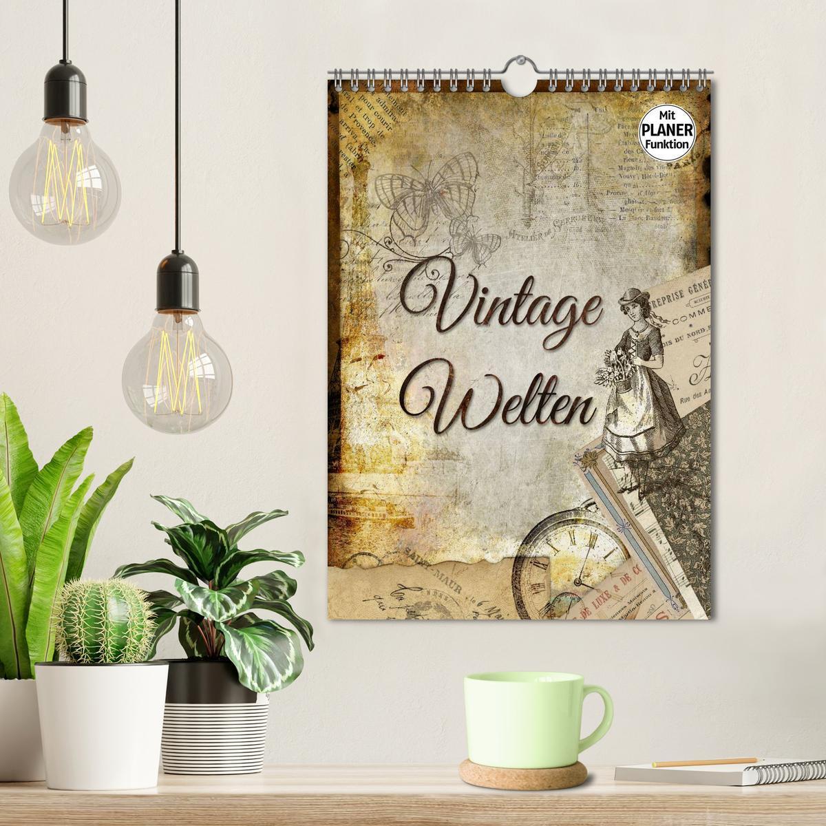 Bild: 9783457022191 | Vintage Welten (Wandkalender 2025 DIN A4 hoch), CALVENDO...