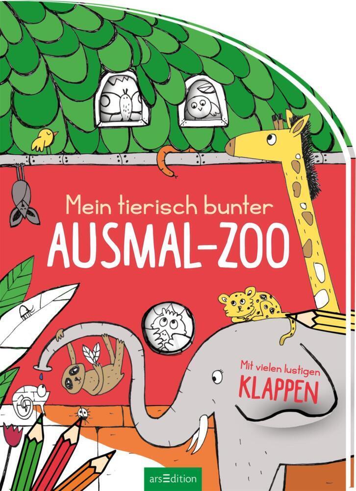 Cover: 9783845846033 | Mein tierisch bunter Ausmal-Zoo | Mit vielen lustigen Klappen | Benz