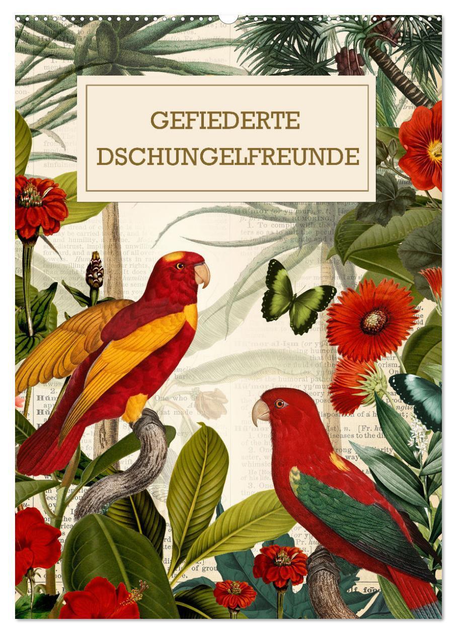 Cover: 9783383723872 | Gefiederte Dschungelfreunde (Wandkalender 2024 DIN A2 hoch),...