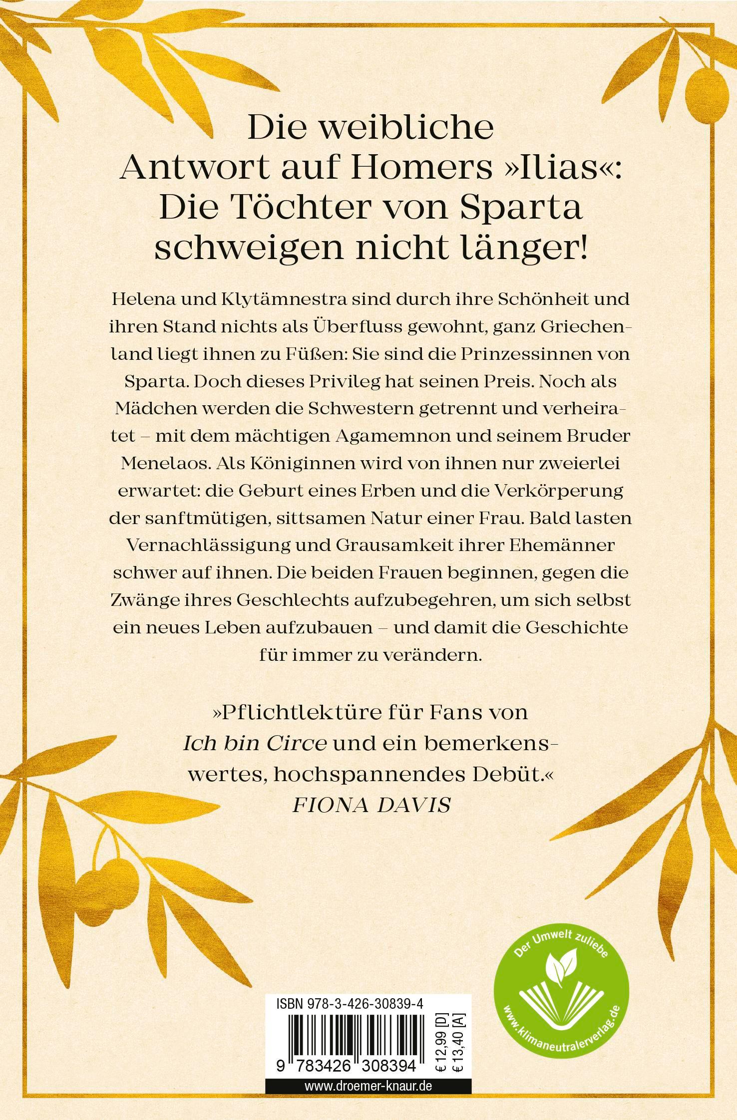 Rückseite: 9783426308394 | Wir Töchter von Sparta | Roman | Claire Heywood | Taschenbuch | 384 S.