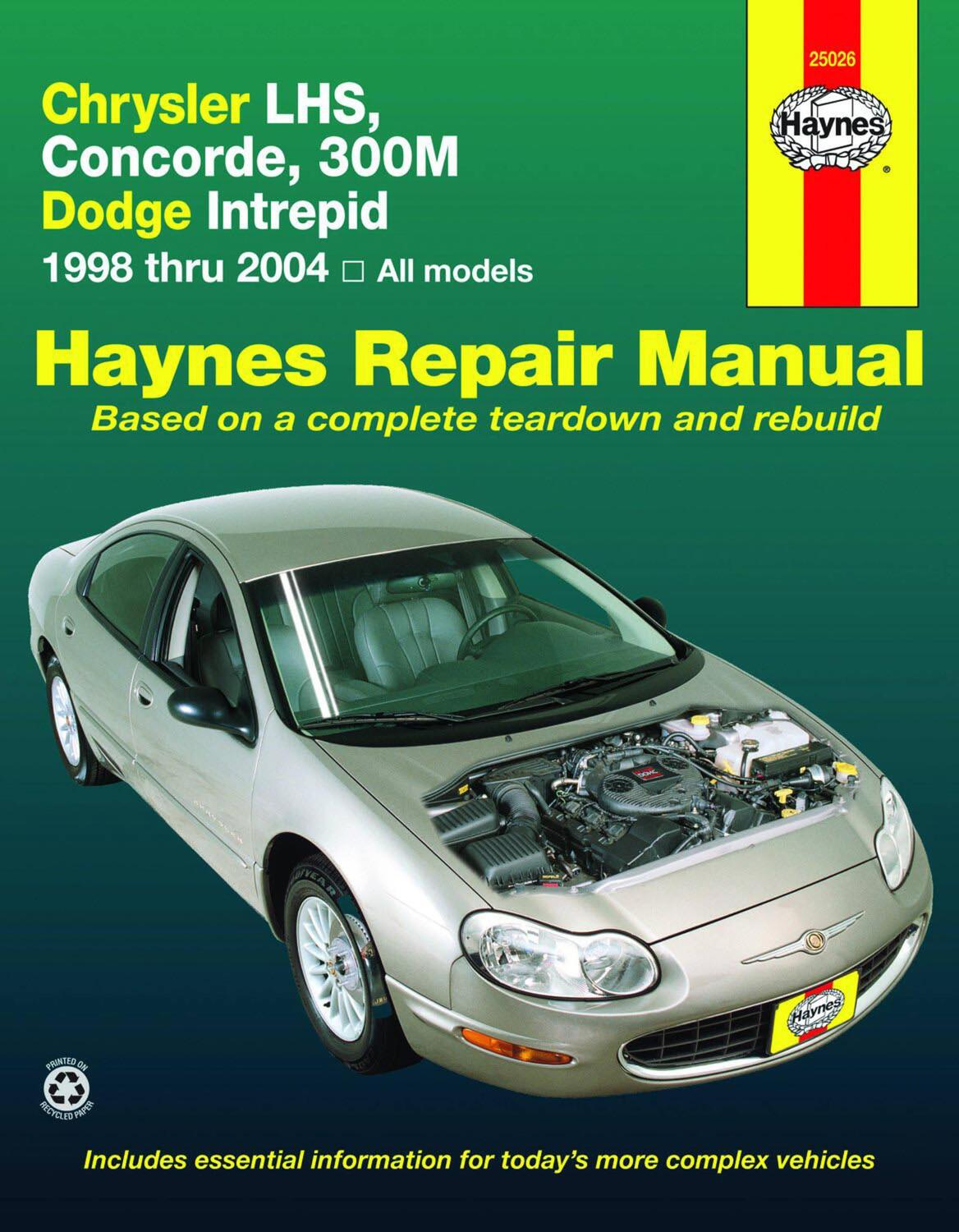 Cover: 9781563927324 | Chrysler Lhs, Concorde, 300m &amp; Dodge Intrepid 1998-04 | J H Haynes