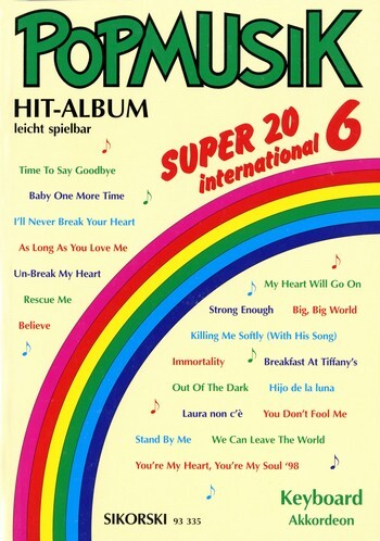 Cover: 9790003030814 | Popmusik Hit-Album Super 20: International 6 | Buch | Sikorski Edition