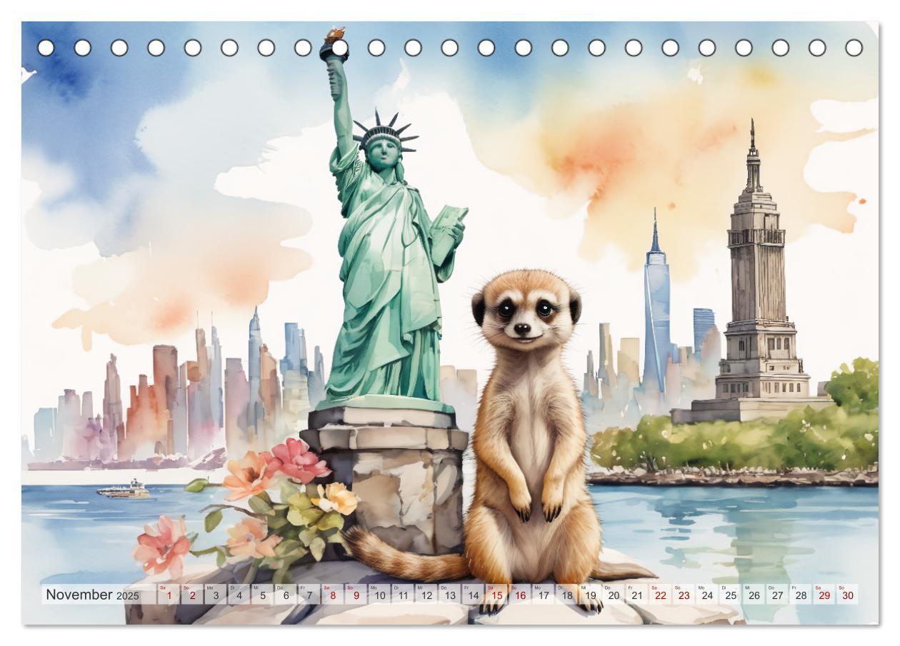 Bild: 9783383797972 | Erdmännchen in New York City (Tischkalender 2025 DIN A5 quer),...