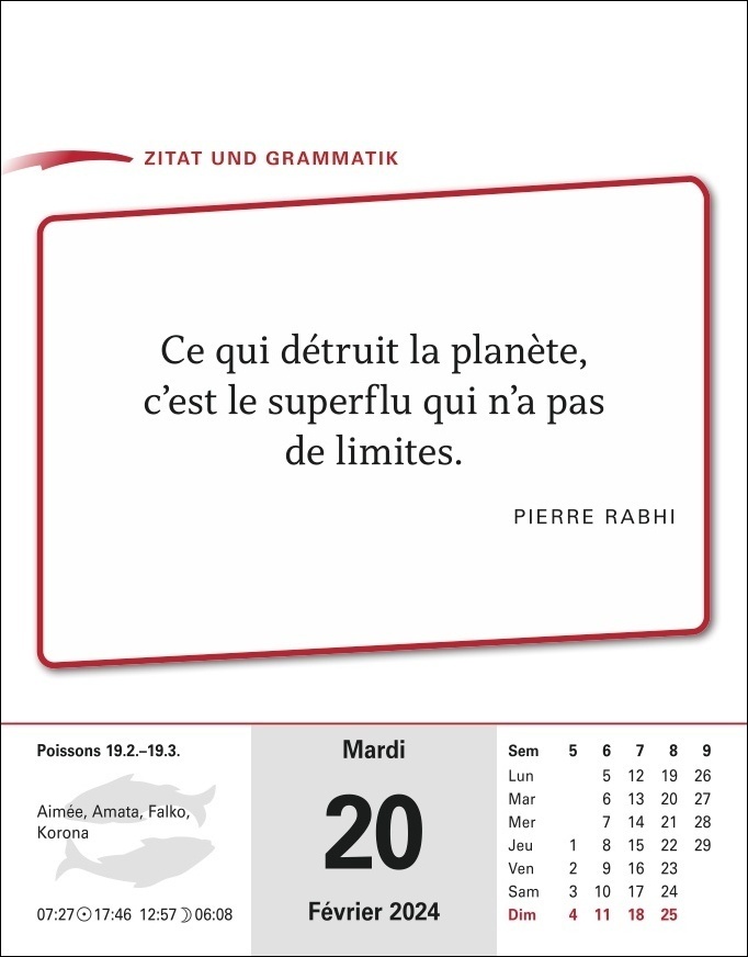 Bild: 9783840031274 | Französisch Sprachkalender 2024. In nur 10 Minuten täglich...