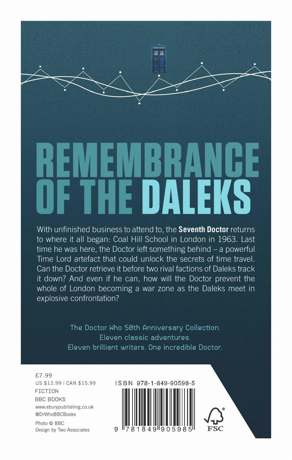 Rückseite: 9781849905985 | Doctor Who: Remembrance of the Daleks | 50th Anniversary Edition