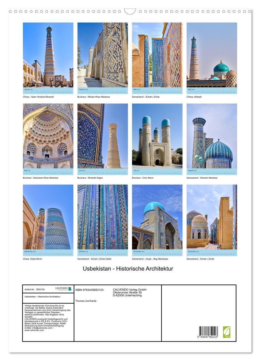 Bild: 9783435852123 | Usbekistan - Historische Architektur (Wandkalender 2025 DIN A2...