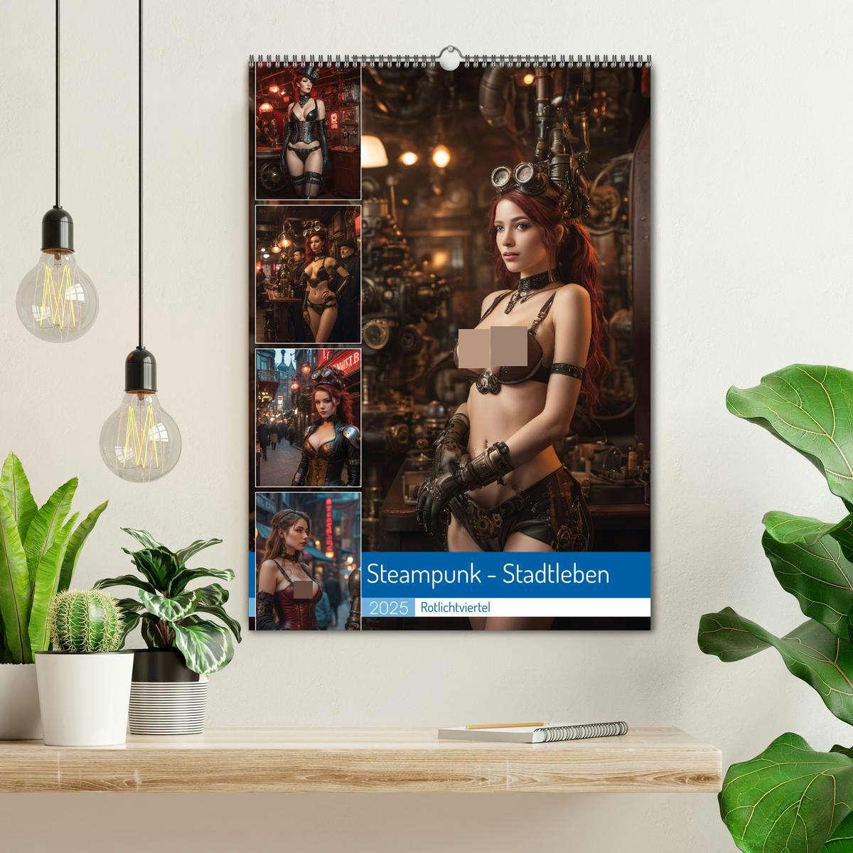 Bild: 9783383791208 | Steampunk - Stadtleben - Rotlichtviertel (Wandkalender 2025 DIN A2...