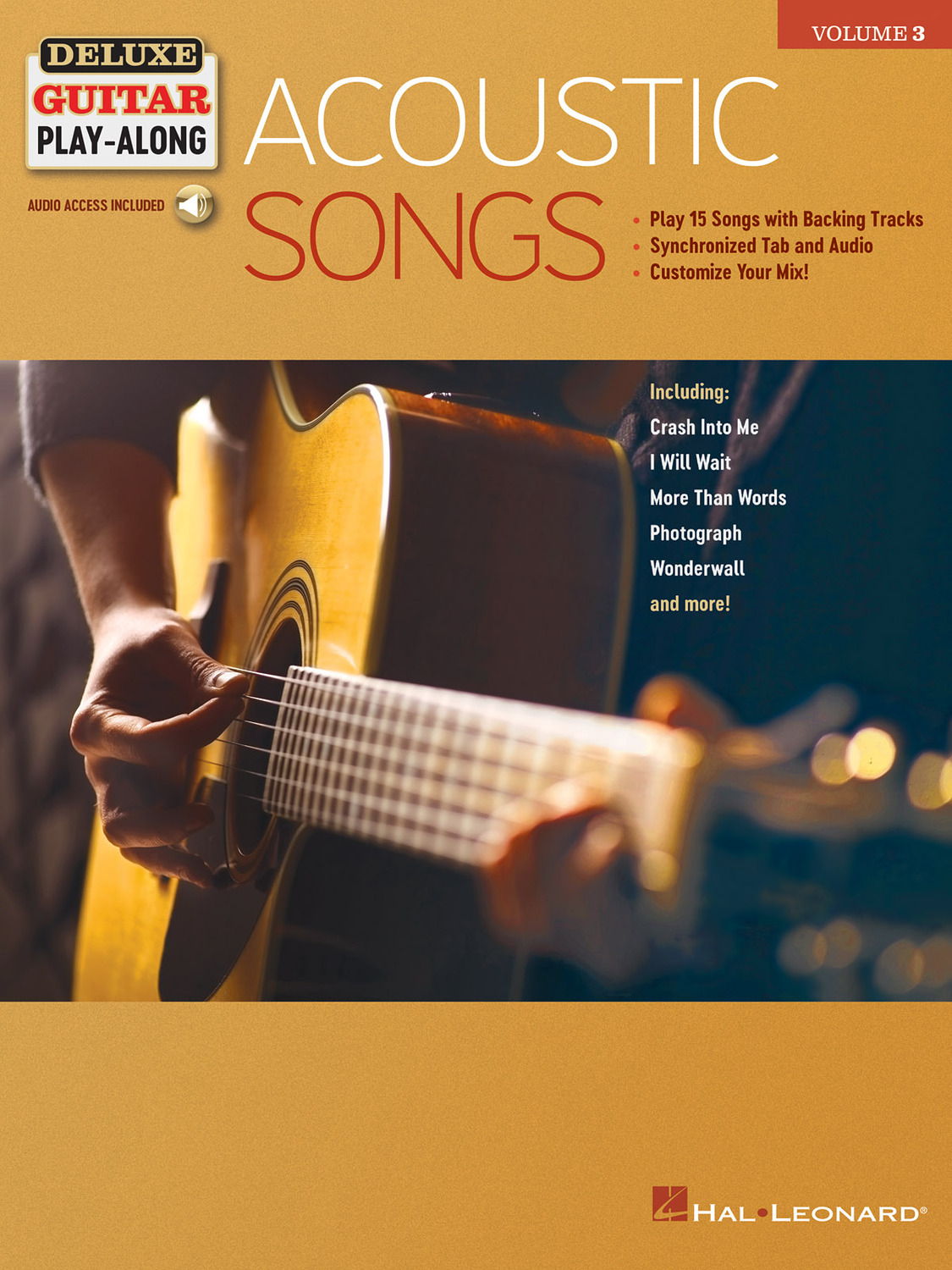 Cover: 888680708719 | Acoustic Songs | Deluxe Guitar Play-Along Volume 3 | Hal Leonard