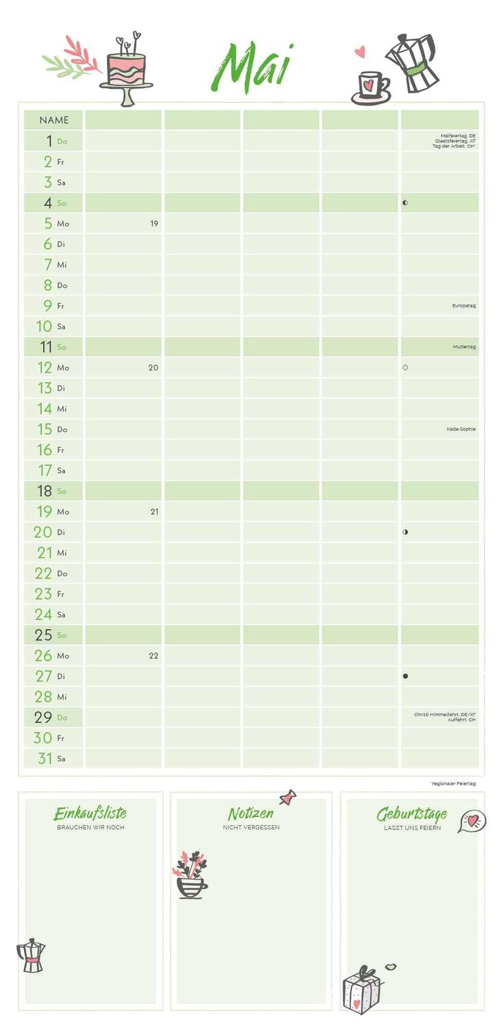 Bild: 4251732341244 | Little Lovely Planner 2025 Familienplaner - Familien-Timer -...