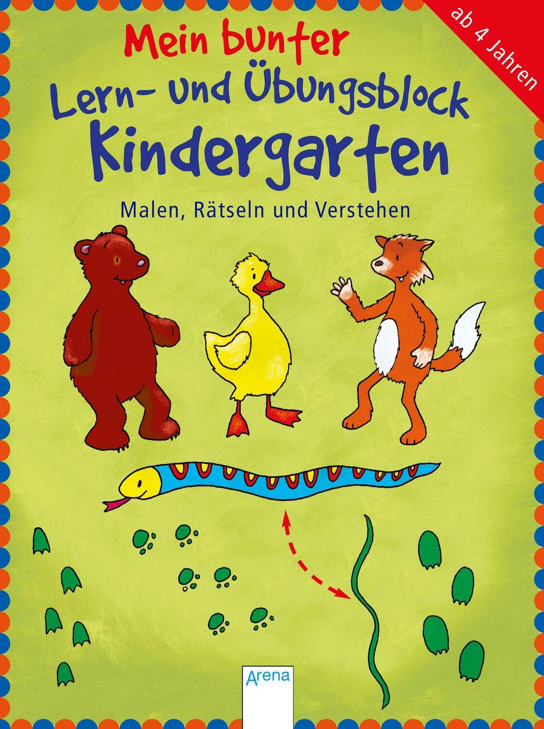 Cover: 9783401414751 | Mein bunter Lern- und Übungsblock Kindergarten. Malen, Rätseln und...