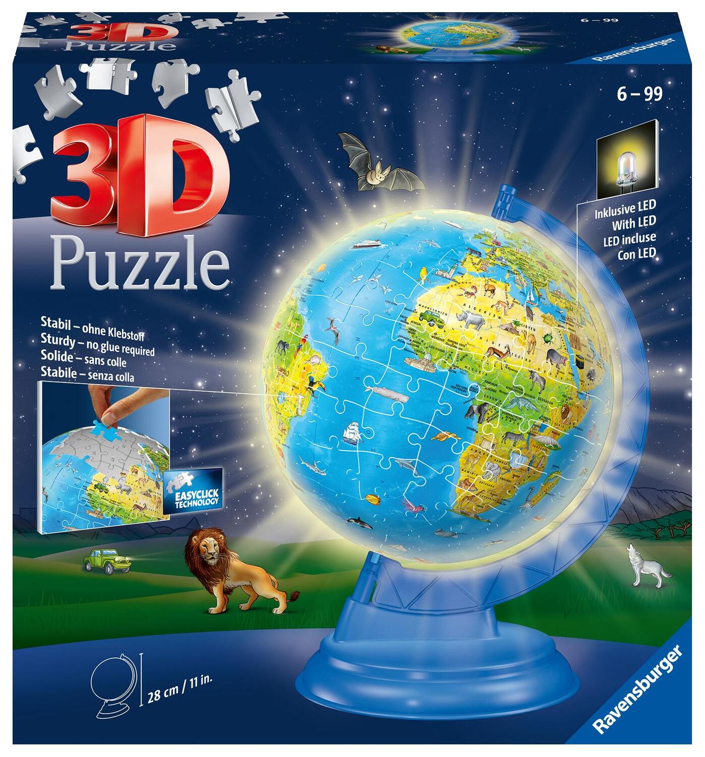 Cover: 4005556112746 | Ravensburger 3D Puzzle 11274 - Kinderglobus mit Licht in deutscher...