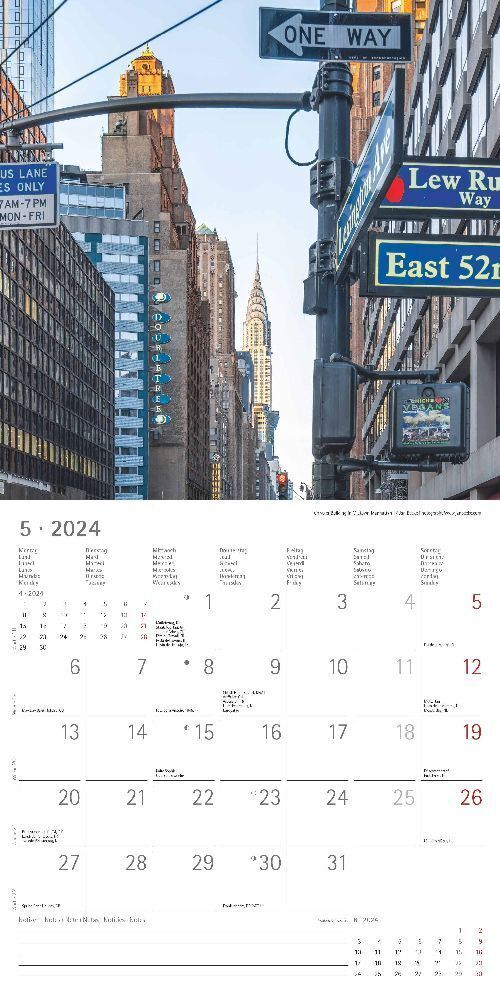Bild: 4251732335717 | New York 2024 - Broschürenkalender 30x30 cm (30x60 geöffnet) -...