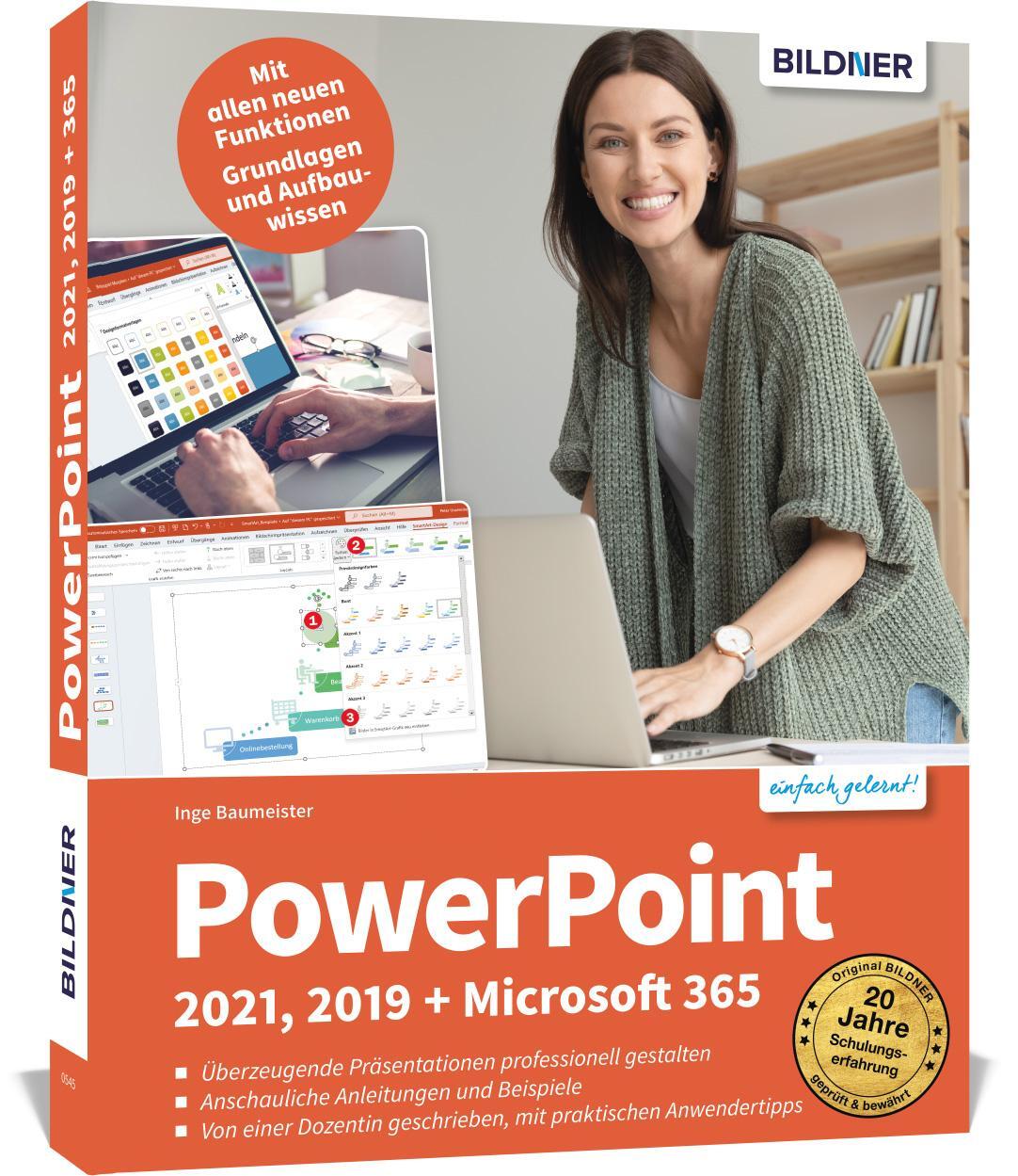 Cover: 9783832805210 | PowerPoint 2021, 2019 + Microsoft 365 | Inge Baumeister | Taschenbuch