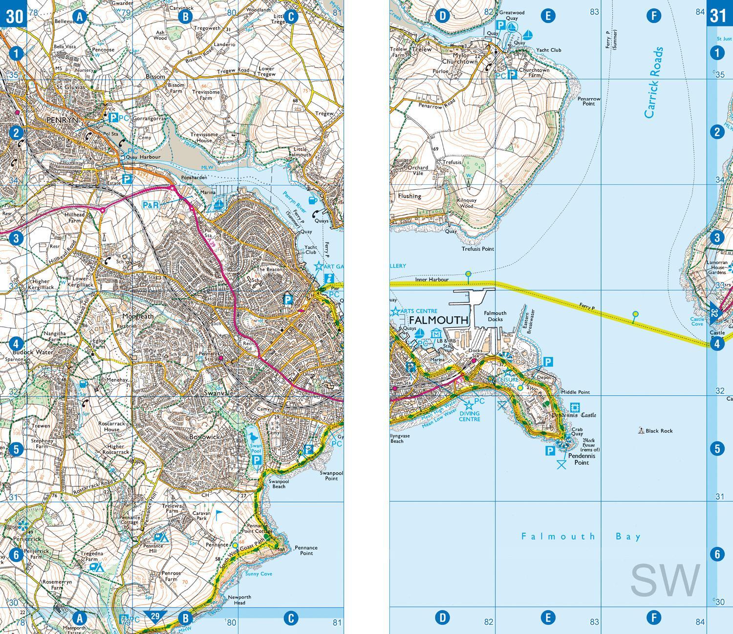 Bild: 9781782571575 | SW Coast Path South Cornwall Adventure Atlas | Taschenbuch | 68 S.
