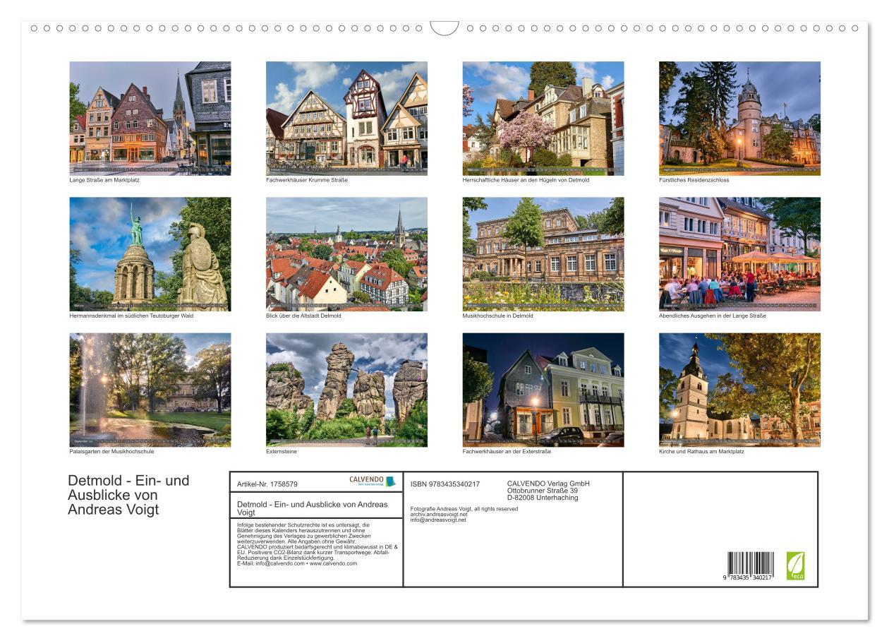 Bild: 9783435340217 | Detmold - Ein- und Ausblicke von Andreas Voigt (Wandkalender 2025...