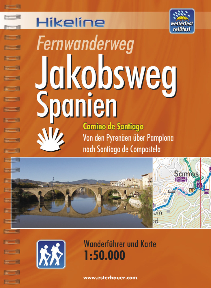 Cover: 9783850005098 | Hikeline Wanderführer Fernwanderweg Jakobsweg Spanien | Verlag | Buch