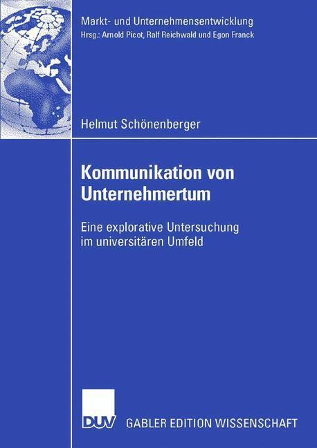 Cover: 9783835003675 | Kommunikation von Unternehmertum | Helmut Schönenberger | Taschenbuch
