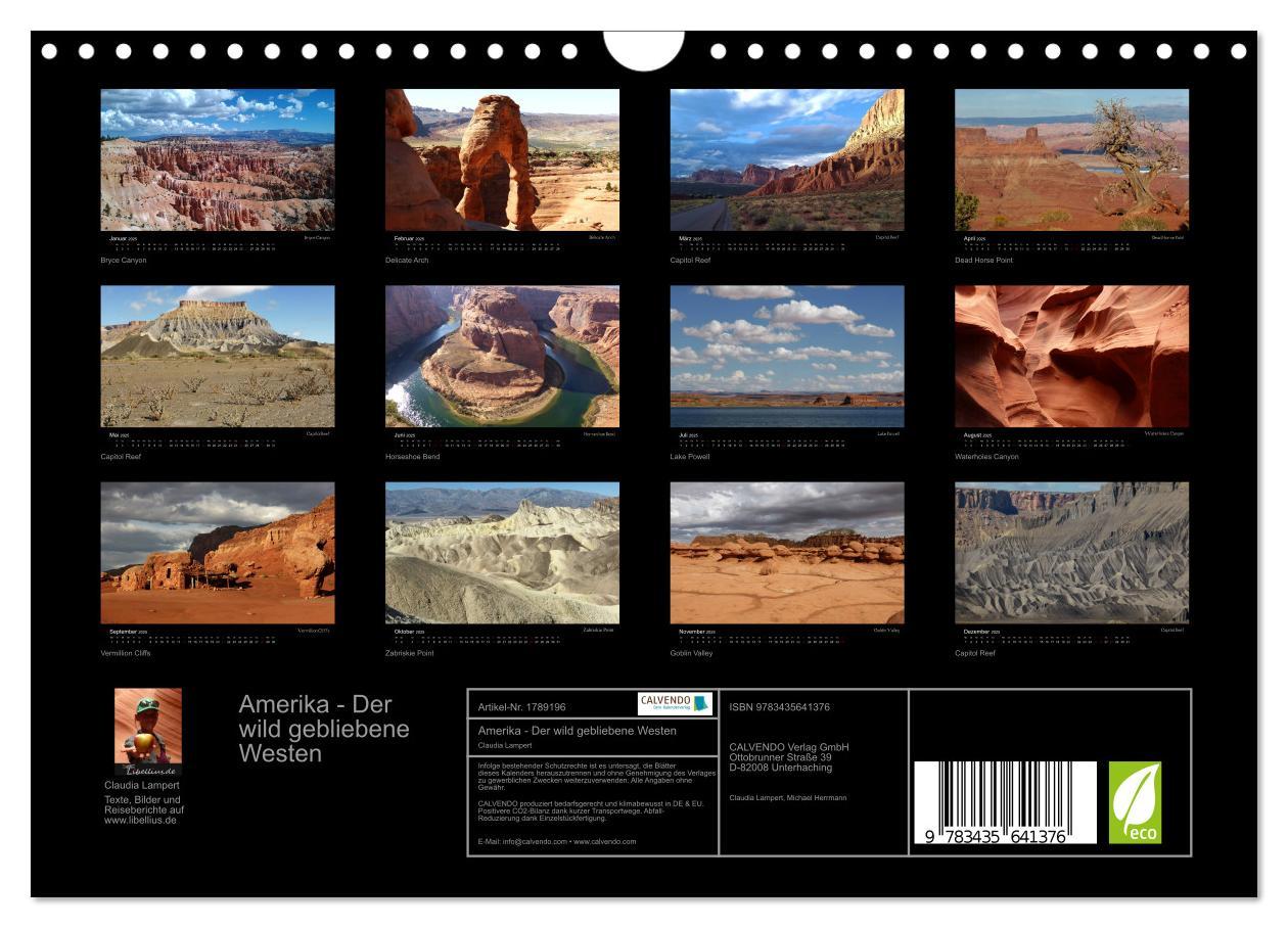 Bild: 9783435641376 | Amerika - Der wild gebliebene Westen (Wandkalender 2025 DIN A4...