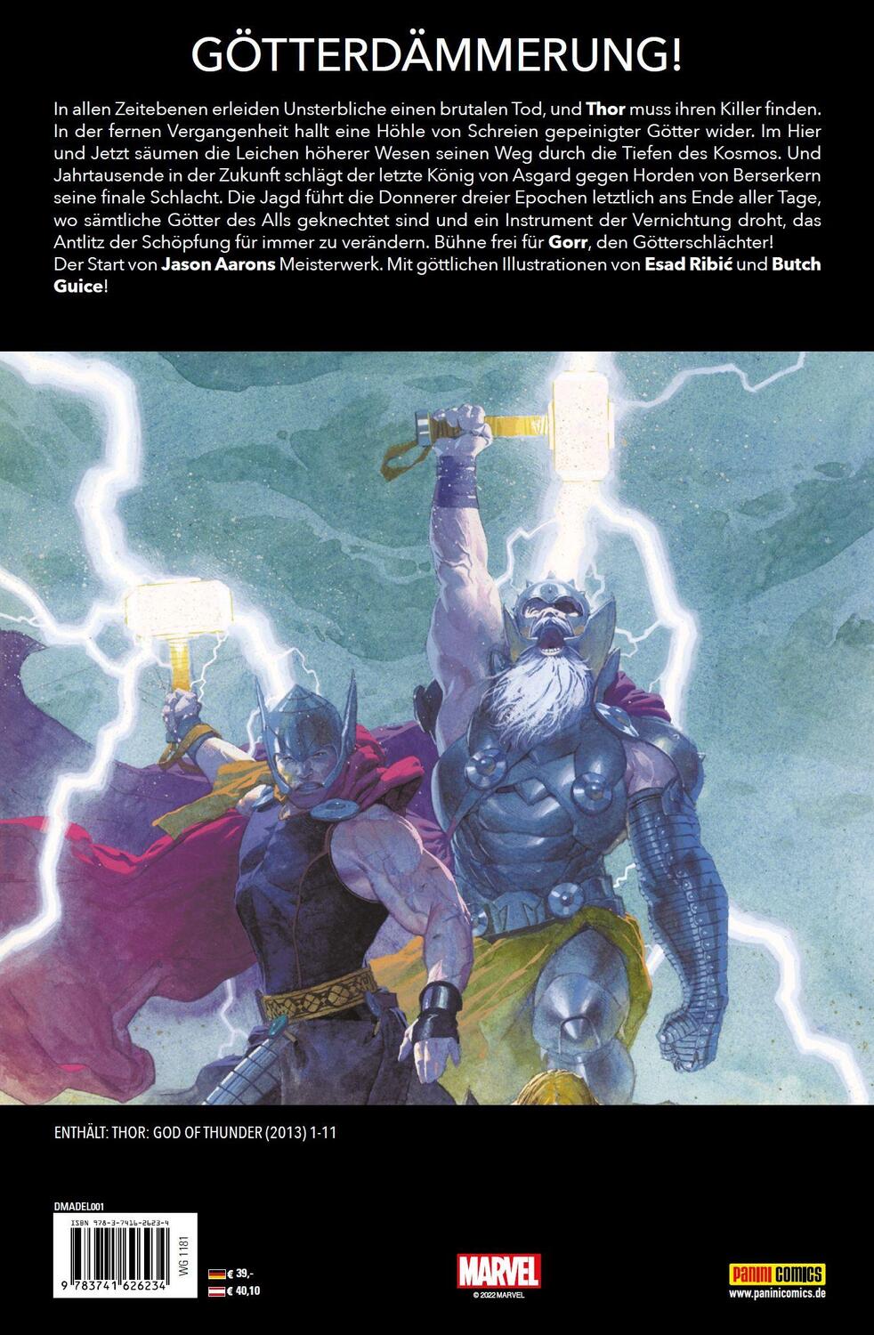 Rückseite: 9783741626234 | Thor: Gott des Donners Deluxe | Bd. 1: Götterschlächter | Buch | 2022