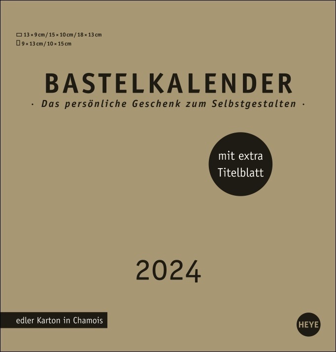 Cover: 9783756400454 | Bastelkalender 2024 Premium gold mittel. Blanko-Kalender zum...