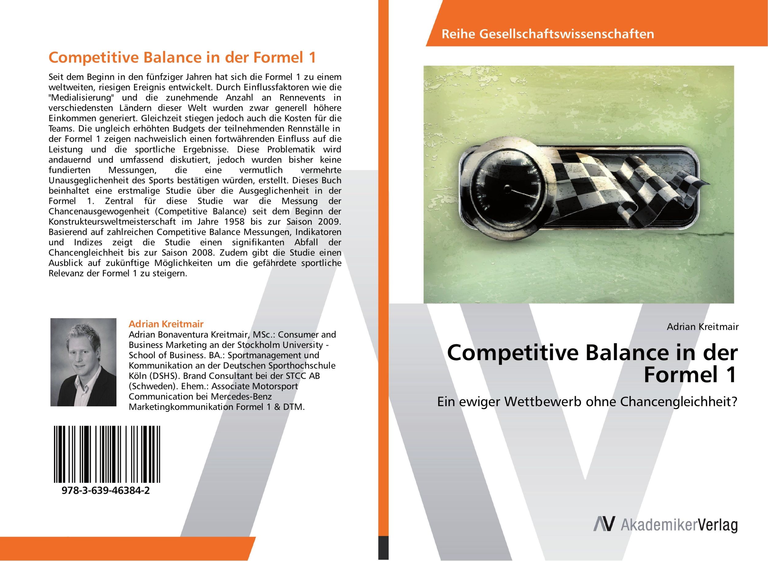 Cover: 9783639463842 | Competitive Balance in der Formel 1 | Adrian Kreitmair | Taschenbuch