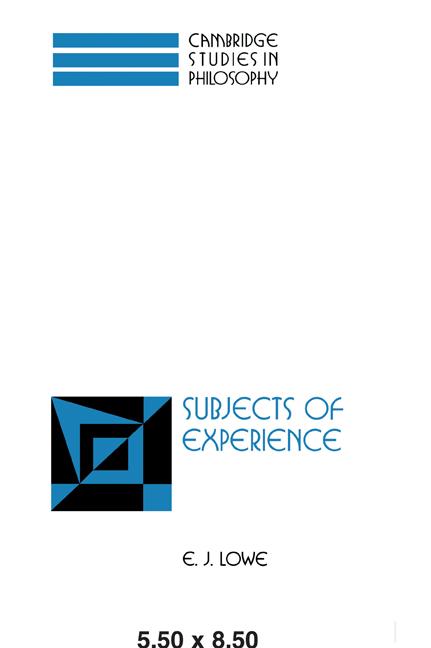 Cover: 9780521031554 | Subjects of Experience | E. J. Lowe | Taschenbuch | Englisch | 2006