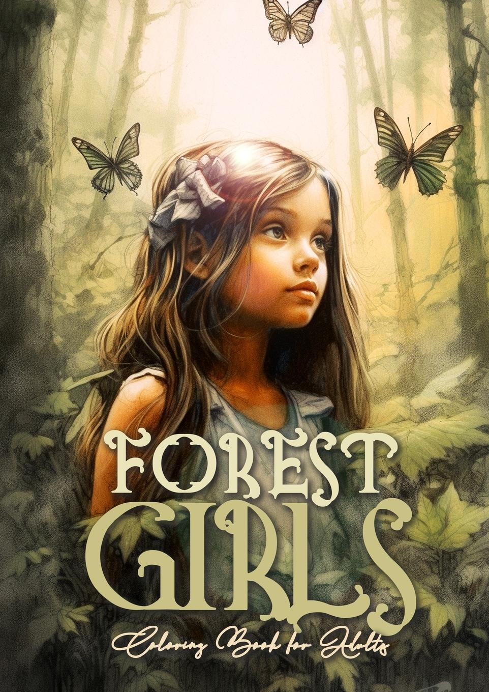 Cover: 9783758406584 | Forest Girls Coloring Book for Adults | Monsoon Publishing | Buch