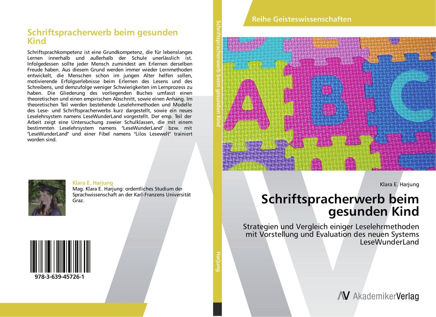 Cover: 9783639457261 | Schriftspracherwerb beim gesunden Kind | Klara E. Harjung | Buch