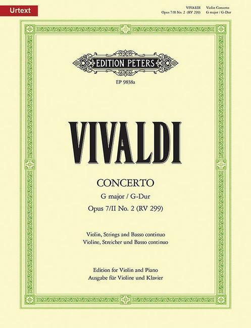 Cover: 9790014078850 | Violin Concerto in G Op. 7/II No. 2 (RV 299) (Edition for Violin...